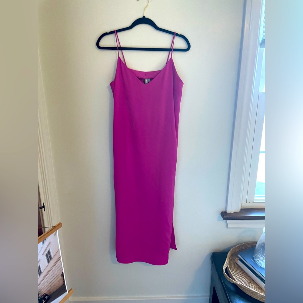 ASOS Pink Midi Dress with Tie